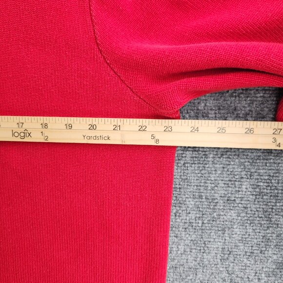 Polo Ralph Lauren Full Zip XL Red Knit Blue Pony Logo Cotton Men Jacket Sweater - Picture 13 of 15